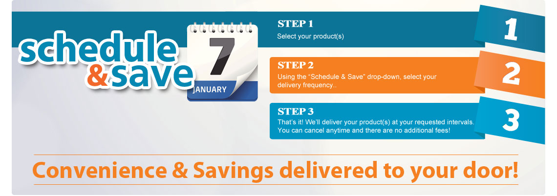 Schedule & Save - CONVENIENCE & SAVINGS DELIVERED TO YOUR DOOR!
